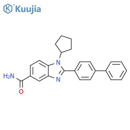 1H-Benzimidazole-5-carboxamide, 2-[1,1'-biphenyl]-4-yl-1-cyclopentyl- structure