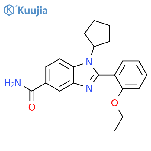 1H-Benzimidazole-5-carboxamide, 1-cyclopentyl-2-(2-ethoxyphenyl)- structure