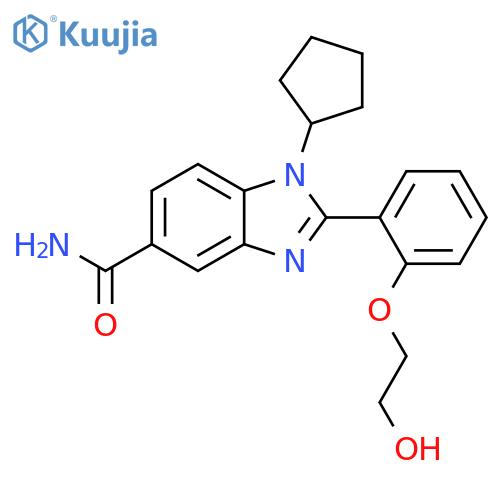 1H-Benzimidazole-5-carboxamide,1-cyclopentyl-2-[2-(2-hydroxyethoxy)phenyl]- structure
