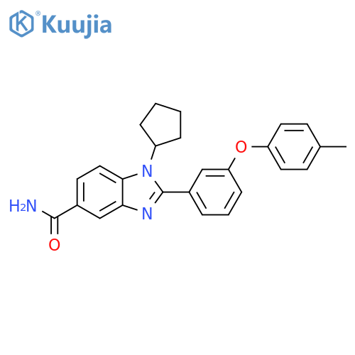 1H-Benzimidazole-5-carboxamide,1-cyclopentyl-2-[3-(4-methylphenoxy)phenyl]- structure