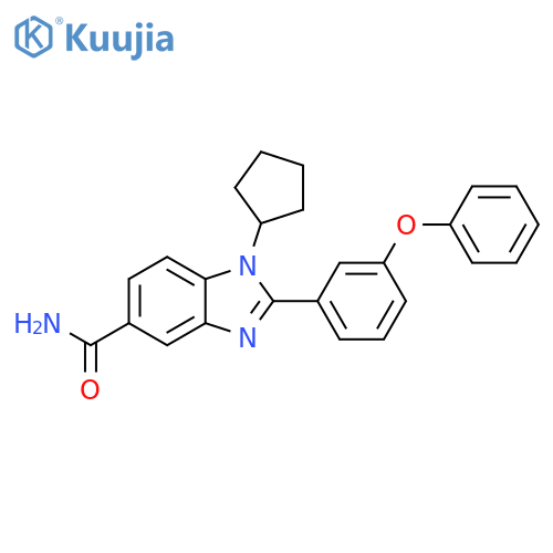 1H-Benzimidazole-5-carboxamide, 1-cyclopentyl-2-(3-phenoxyphenyl)- structure