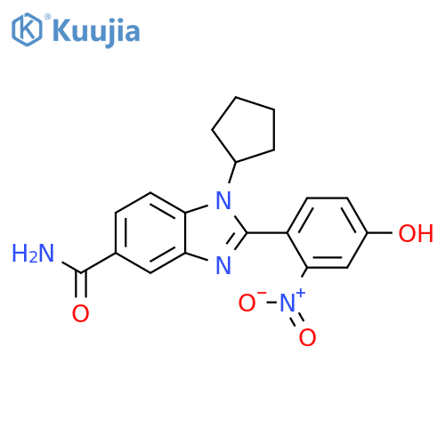 1H-Benzimidazole-5-carboxamide,1-cyclopentyl-2-(4-hydroxy-2-nitrophenyl)- structure