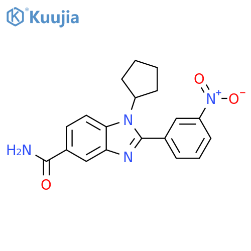1H-Benzimidazole-5-carboxamide, 1-cyclopentyl-2-(3-nitrophenyl)- structure