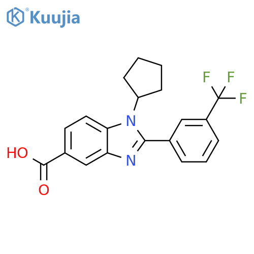 1H-Benzimidazole-5-carboxylic acid,1-cyclopentyl-2-[3-(trifluoromethyl)phenyl]- structure