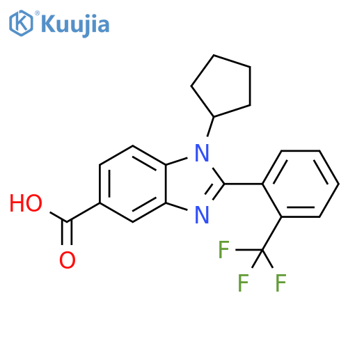 1H-Benzimidazole-5-carboxylic acid,1-cyclopentyl-2-[2-(trifluoromethyl)phenyl]- structure