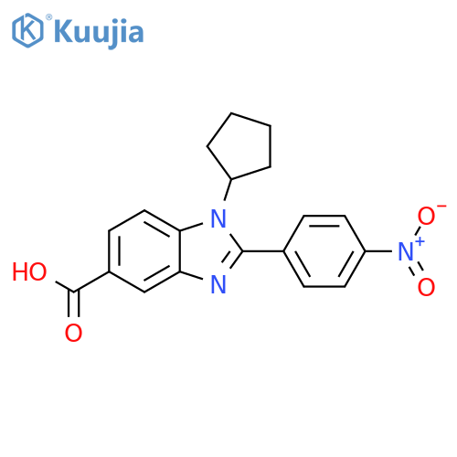 1H-Benzimidazole-5-carboxylic acid, 1-cyclopentyl-2-(4-nitrophenyl)- structure