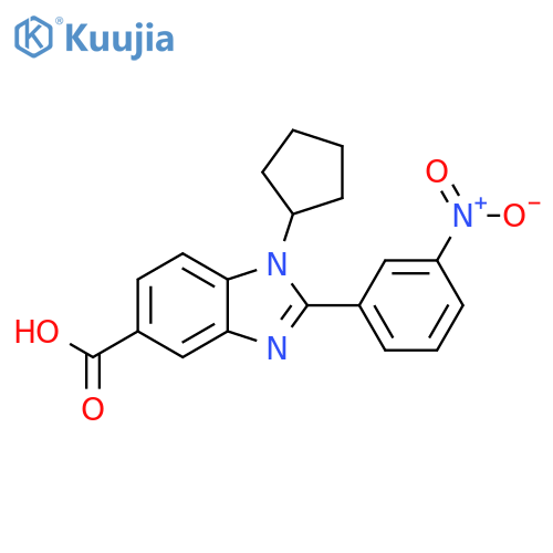 1H-Benzimidazole-5-carboxylic acid, 1-cyclopentyl-2-(3-nitrophenyl)- structure