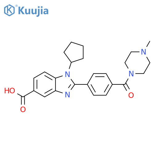1H-Benzimidazole-5-carboxylic acid,1-cyclopentyl-2-[4-[(4-methyl-1-piperazinyl)carbonyl]phenyl]- structure