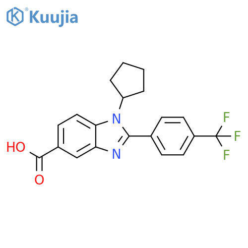 1H-Benzimidazole-5-carboxylic acid,1-cyclopentyl-2-[4-(trifluoromethyl)phenyl]- structure