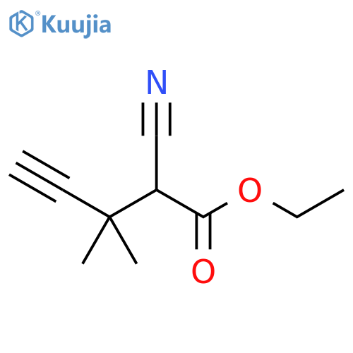 4-Pentynoic acid, 2-cyano-3,3-dimethyl-, ethyl ester structure