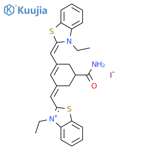 Benzothiazolium,2-[[5-(aminocarbonyl)-3-[(3-ethyl-2(3H)-benzothiazolylidene)methyl]-2-cyclohexen-1-ylidene]methyl]-3-ethyl-,iodide (1:1) structure