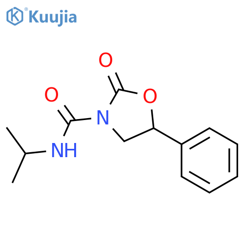 2-oxo-5-phenyl-N-(propan-2-yl)-1,3-oxazolidine-3-carboxamide structure