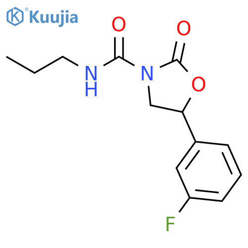 5-(3-fluorophenyl)-2-oxo-N-propyl-1,3-oxazolidine-3-carboxamide structure