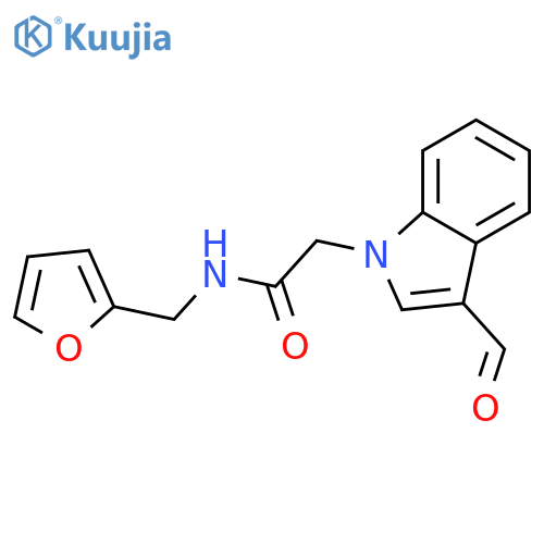 2-(3-formyl-indol-1-yl)-n-furan-2-ylmethyl-acetamide structure