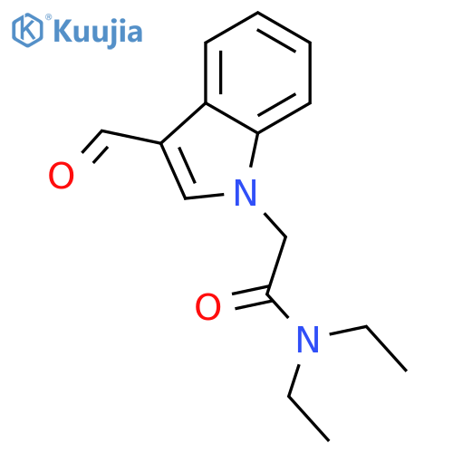 N,N-Diethyl-2-(3-formyl-indol-1-yl)-acetamide structure