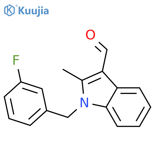 1-(3-Fluoro-benzyl)-2-methyl-1H-indole-3-carbaldehyde structure