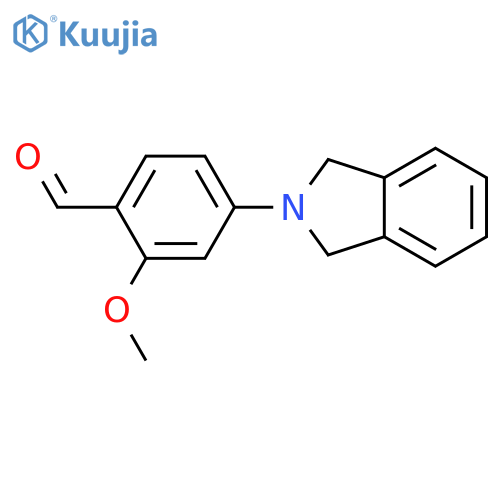 4-(2,3-dihydro-1H-isoindol-2-yl)-2-methoxybenzaldehyde structure