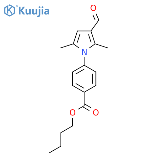 butyl 4-(3-formyl-2,5-dimethyl-1H-pyrrol-1-yl)benzoate structure