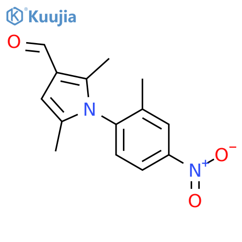 2,5-Dimethyl-1-(2-methyl-4-nitro-phenyl)-1H-pyrrole-3-carbaldehyde structure