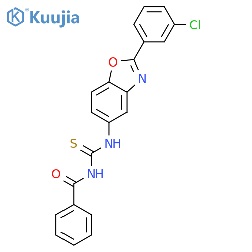 N-[[2-(3-CHLOROPHENYL)-1,3-BENZOXAZOL-5-YL]CARBAMOTHIOYL]BENZAMIDE structure