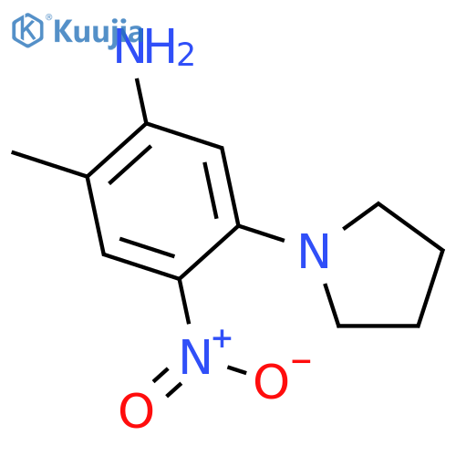 (2-methyl-4-nitro-5-pyrrolidin-1-ylphenyl)amine structure