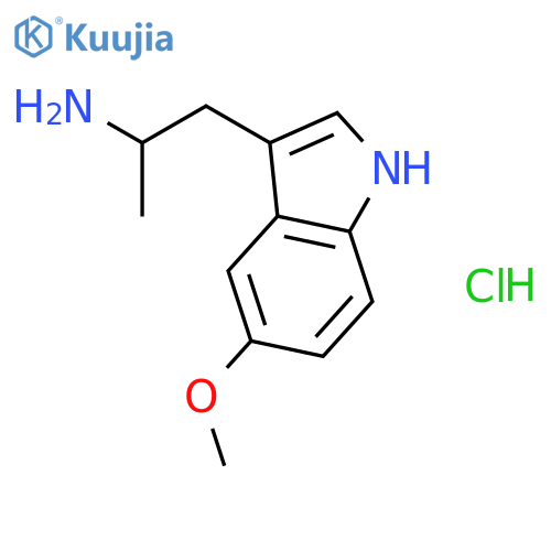 1H-Indole-3-ethanamine,5-methoxy-a-methyl-, hydrochloride (1:?) structure