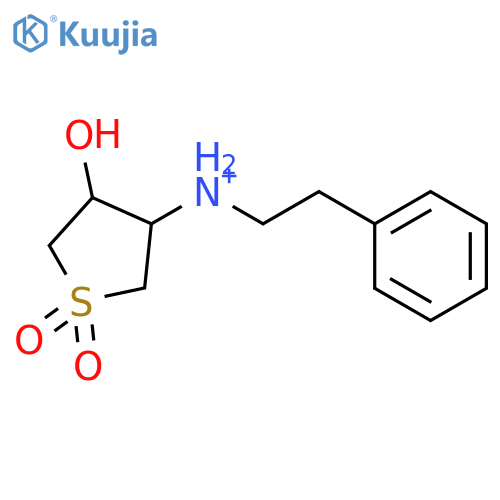 [(3R,4R)-4-hydroxy-1,1-dioxo-thiolan-3-yl]-phenethyl-azanium structure