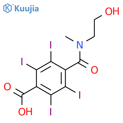 4-[(2-hydroxyethyl)(methyl)carbamoyl]-2,3,5,6-tetraiodobenzoic acid structure