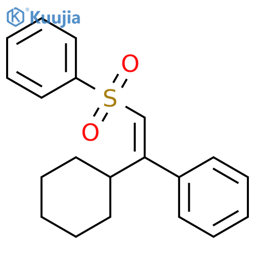 Benzene, [[(1E)-2-cyclohexyl-2-phenylethenyl]sulfonyl]- structure