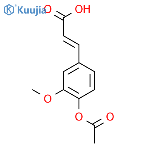 trans-4-Acetoxy-3-methoxycinnamic Acid structure