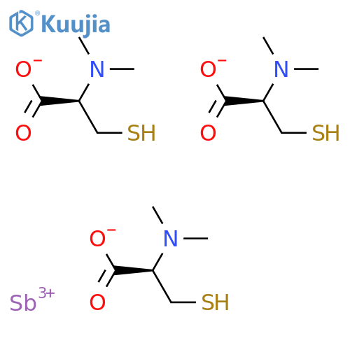 Antimonate(3-),[2,3-dihydroxybutanedioato(4-)-O2,O3][3-mercapto-L-valinato(2-)-N,S]-, sodiumdihydrogen, [T-4-[R-(R*,R*)]]- (9CI) structure