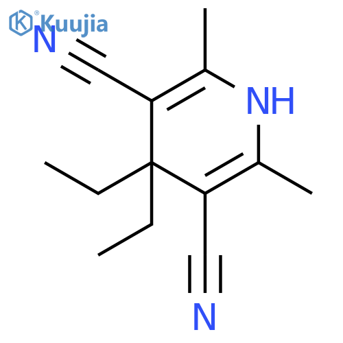 3,5-Pyridinedicarbonitrile, 4,4-diethyl-1,4-dihydro-2,6-dimethyl- structure