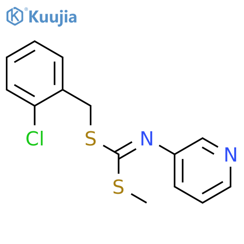 Carbonimidodithioicacid, 3-pyridinyl-, (2-chlorophenyl)methyl methyl ester (9CI) structure