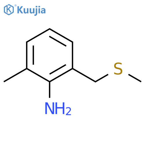 Benzenamine, 2-methyl-6-[(methylthio)methyl]- structure