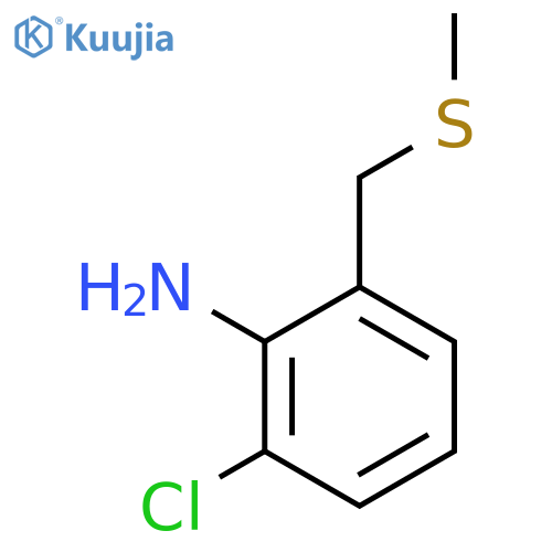 Benzenamine,2-chloro-6-[(methylthio)methyl]- structure