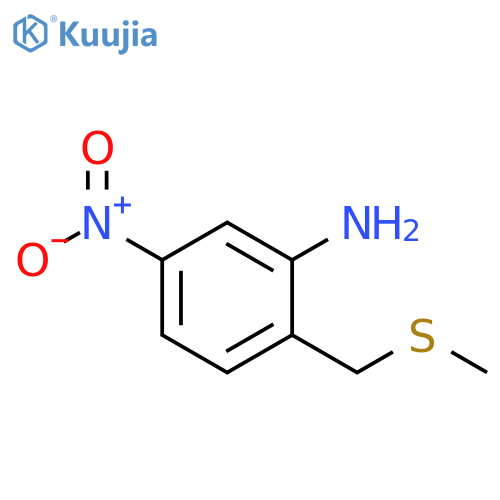 Benzenamine, 2-[(methylthio)methyl]-5-nitro- structure