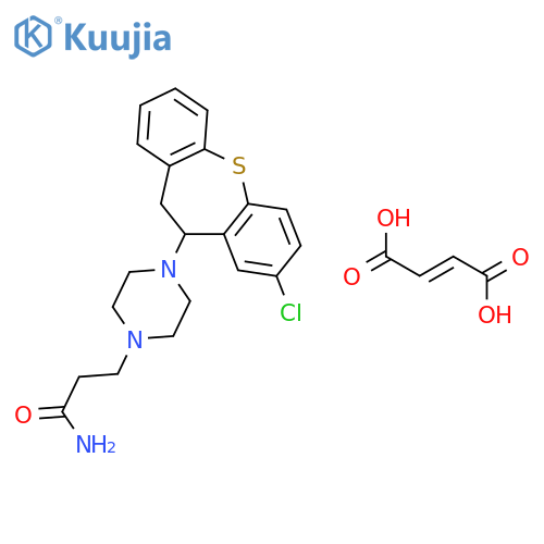 3-[4-(8-chloro-10,11-dihydrodibenzo[b,f]thiepin-10-yl)piperazin-1-yl]propanamide (2E)-but-2-enedioate structure