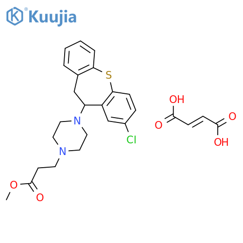 methyl 3-[4-(8-chloro-10,11-dihydrodibenzo[b,f]thiepin-10-yl)piperazin-1-yl]propanoate (2E)-but-2-enedioate structure