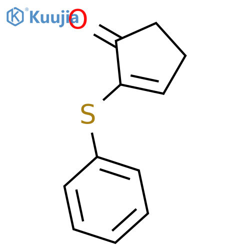 2-Cyclopenten-1-one, 2-(phenylthio)- structure