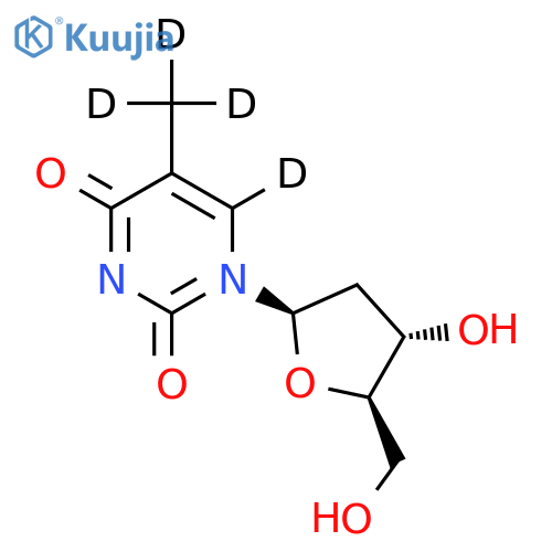 Thymidine-alpha,alpha,alpha,6-d4 structure