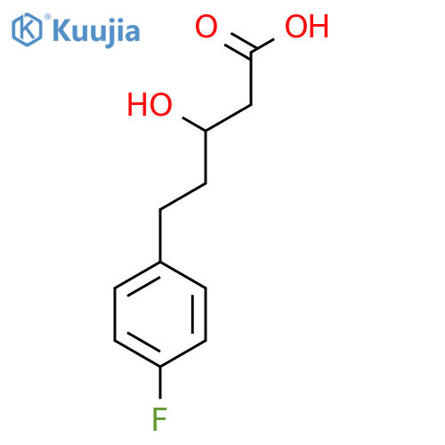 5-(4-fluorophenyl)-3-hydroxypentanoic acid structure