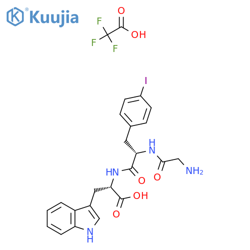 H-Gly-p-iodo-Phe-Trp-OH trifluoroacetate salt structure