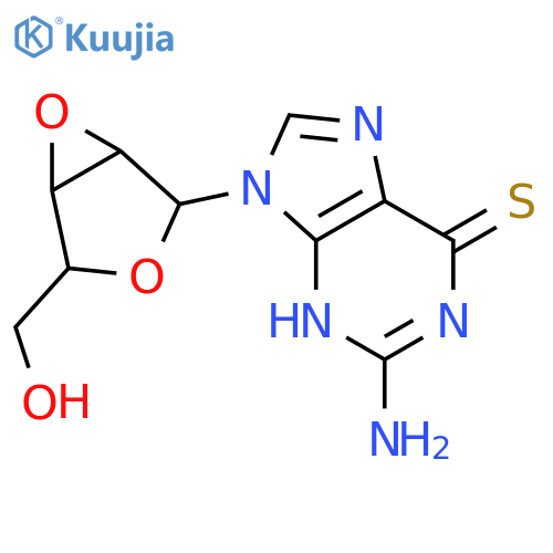 2-amino-9-[4-(hydroxymethyl)-3,6-dioxabicyclo[3.1.0]hexan-2-yl]-3h-purine-6-thione structure
