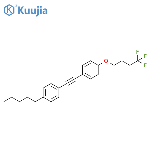 Benzene, 1-[(4-pentylphenyl)ethynyl]-4-(4,4,4-trifluorobutoxy)- structure
