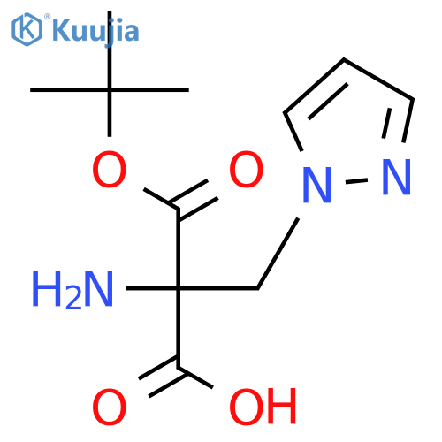 1H-Pyrazole-1-propanoicacid, a-[[(1,1-dimethylethoxy)carbonyl]amino]-,(aR)- structure