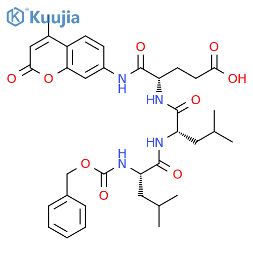 Z-Leu-Leu-Glu-7-amido-4-methylcoumarin structure