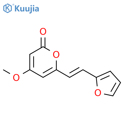 2H-Pyran-2-one, 6-[2-(2-furanyl)ethenyl]-4-methoxy-, (E)- (9CI) structure
