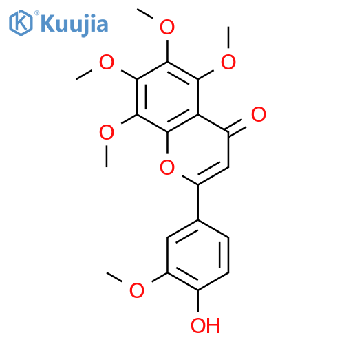 4H-1-Benzopyran-4-one,2-(4-hydroxy-3-methoxyphenyl)-5,6,7,8-tetramethoxy- structure