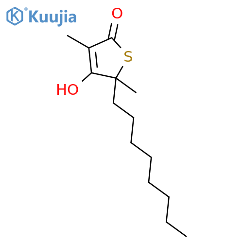2(5H)-Thiophenone, 4-hydroxy-3,5-dimethyl-5-octyl- structure