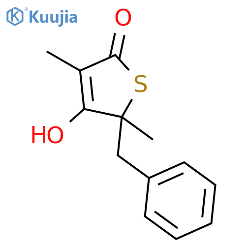 2(5H)-Thiophenone, 4-hydroxy-3,5-dimethyl-5-(phenylmethyl)- structure
